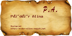Pödör Alina névjegykártya